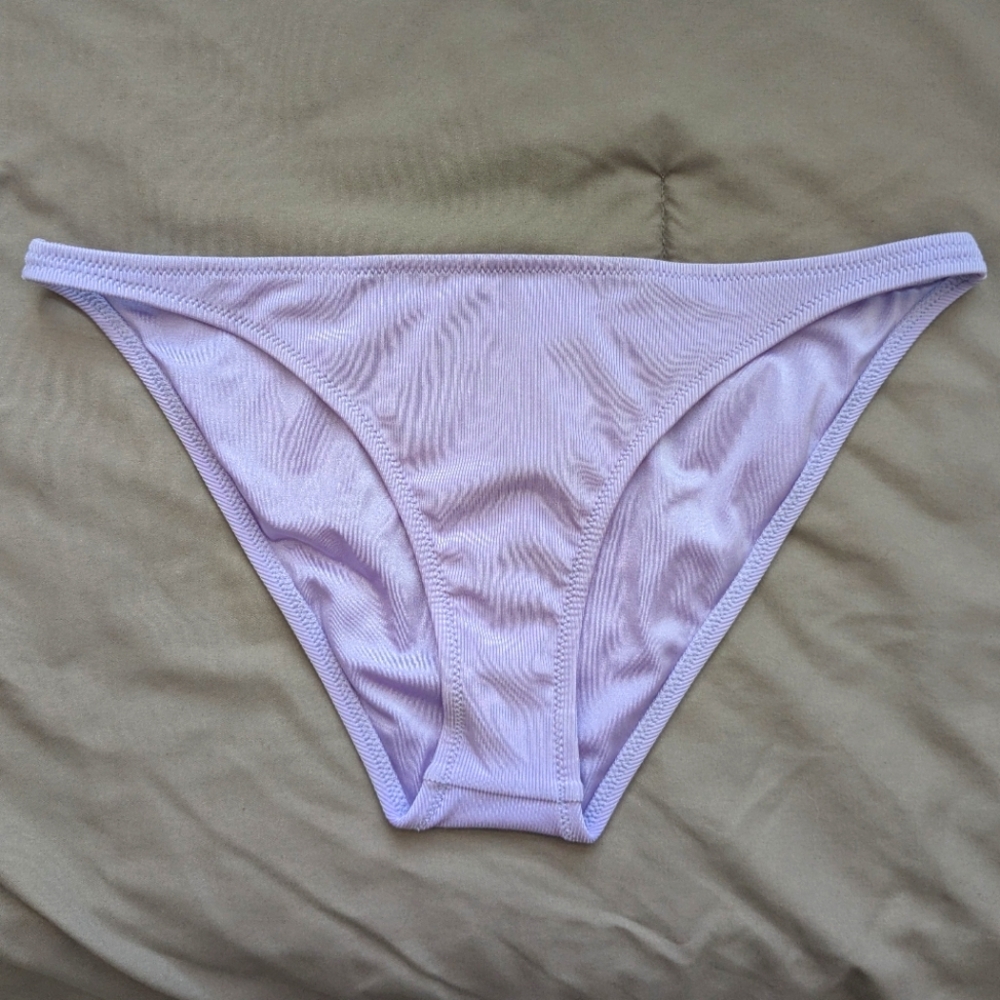Tori Praver bikini bottoms lavender ribbed